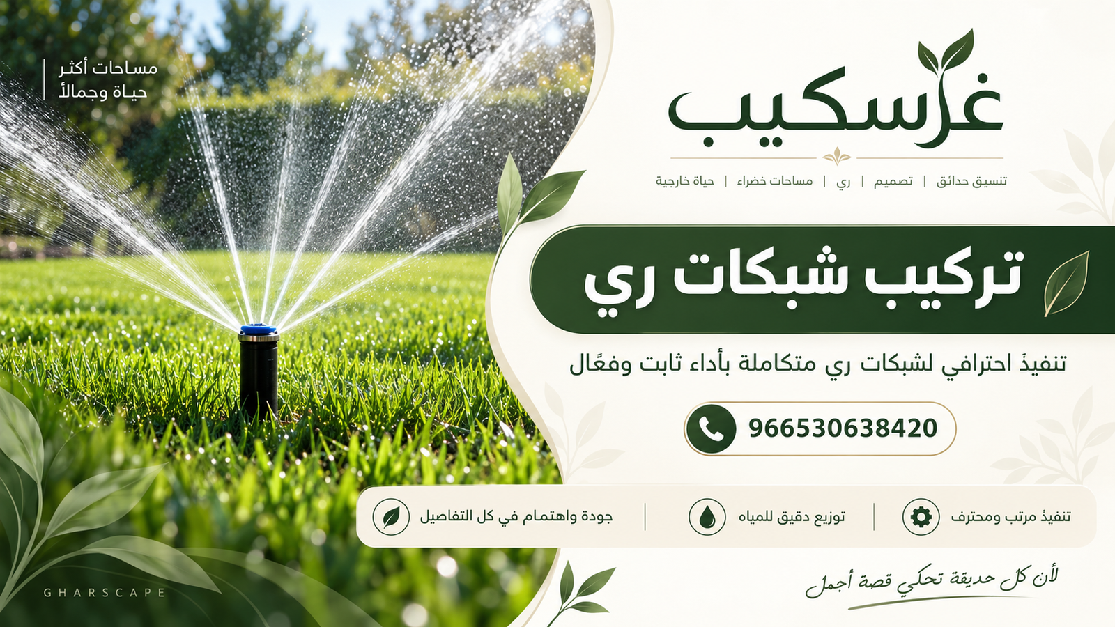 تركيب شبكات الري - غرسكيب