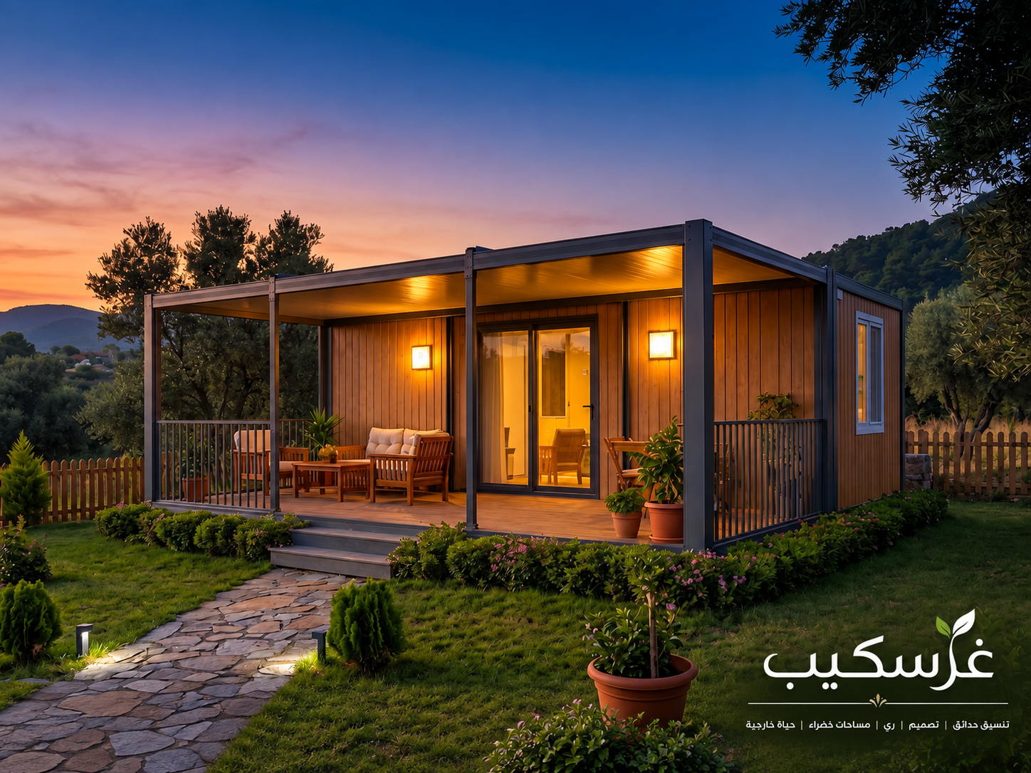 تصميم ممرات وحدائق