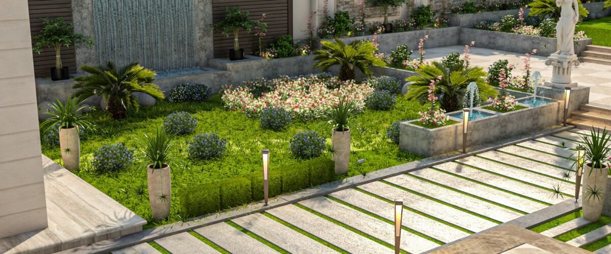 تصميم لاندسكيب للمشاريع التجارية في السعودية