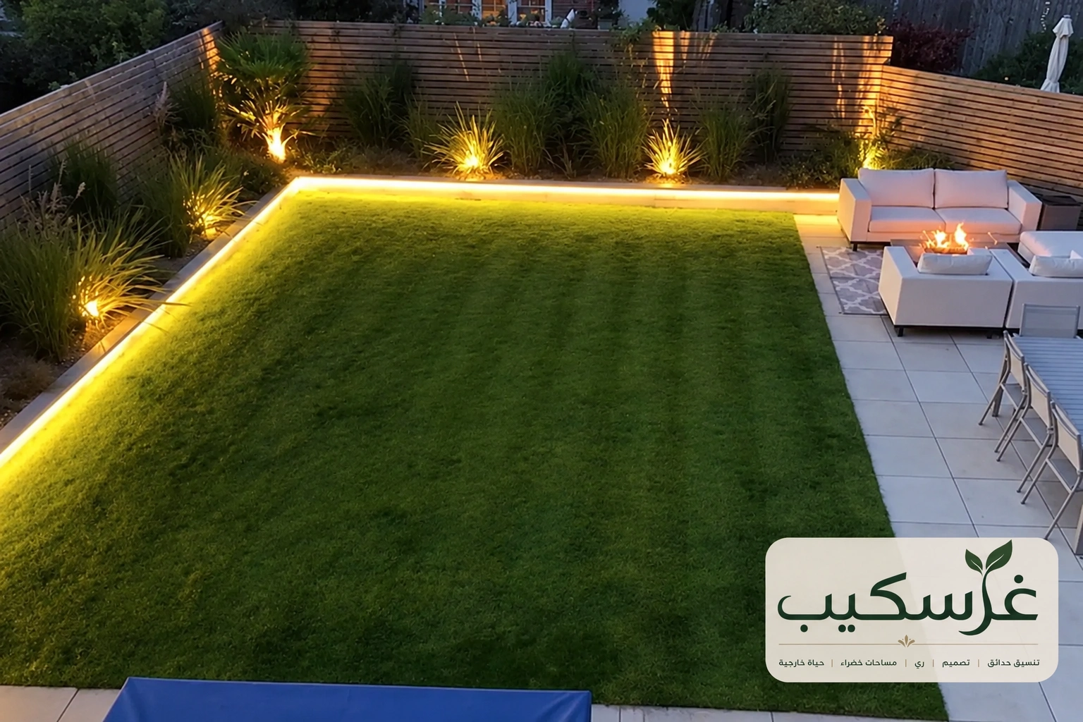 تصميم حدائق وزراعة نباتات وشجيرات