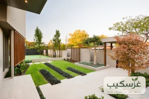 تصميم لاندسكيب لسطح منزل في السعودية