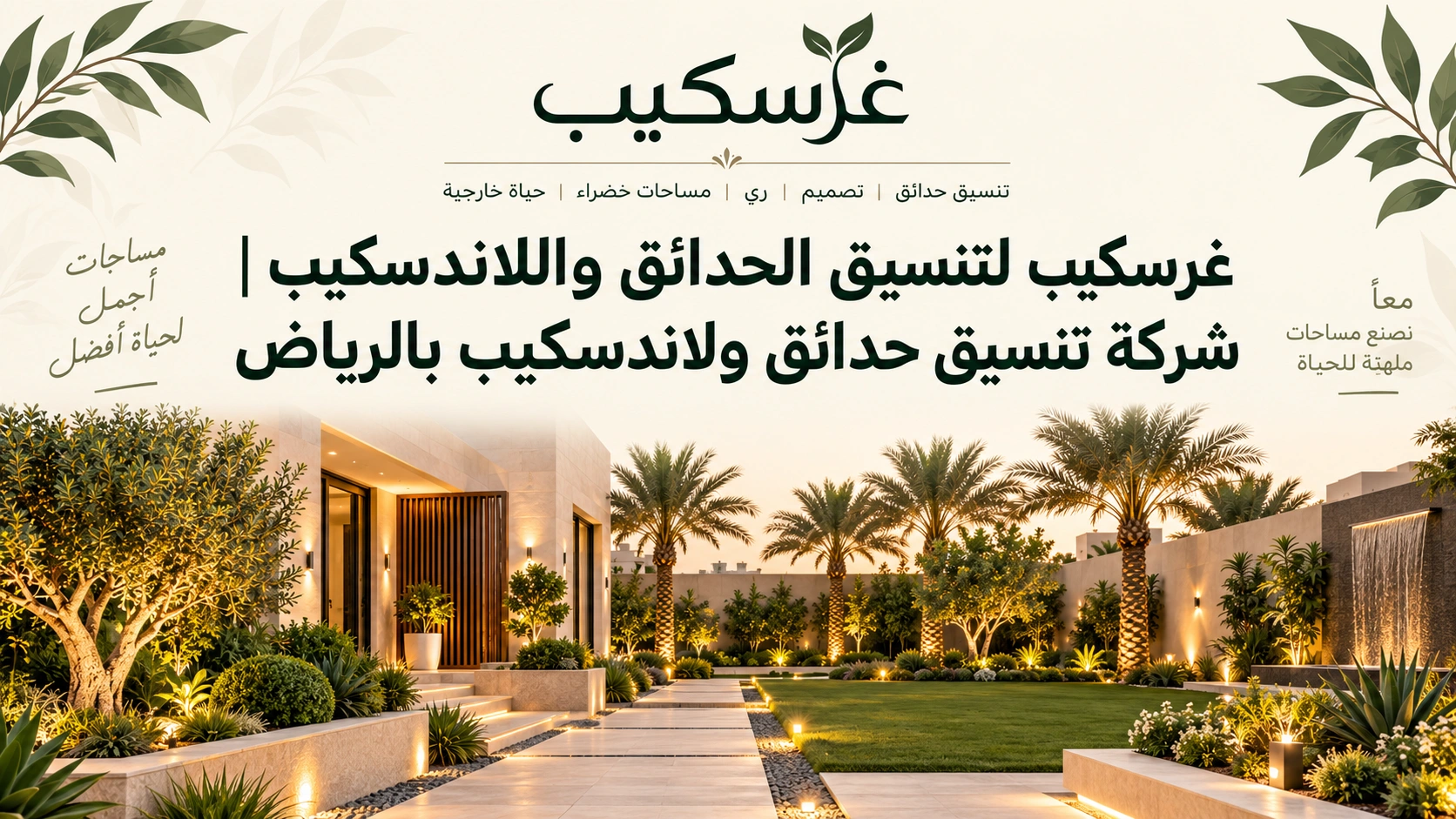 غرسكيب لتنسيق الحدائق واللاندسكيب | شركة تنسيق حدائق ولاندسكيب بالرياض
