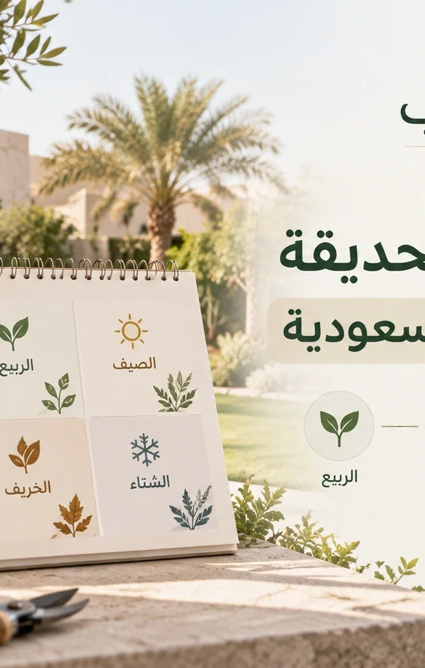جدول صيانة الحديقة طوال العام في السعودية