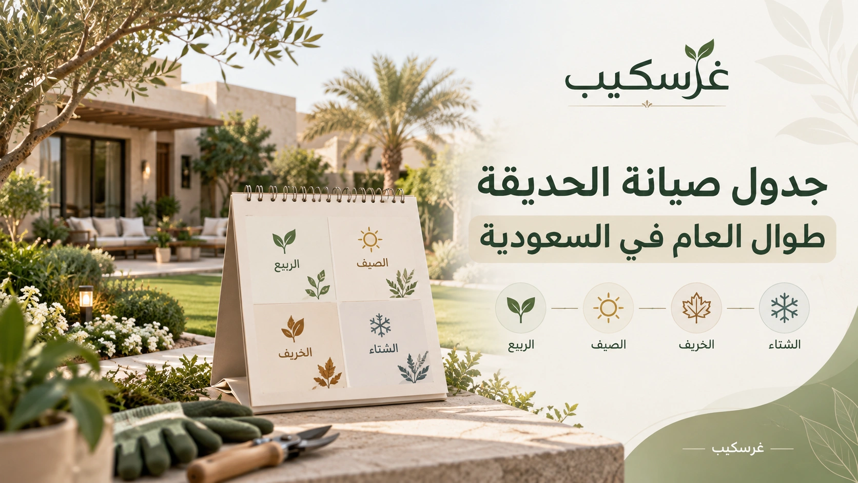 جدول صيانة الحديقة طوال العام في السعودية